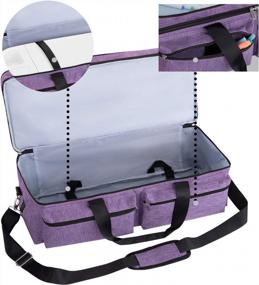 img 2 attached to 👜 KGMCARE Double-Layer Travel Tote Bag for Cricut Explore Air and Maker - Purple