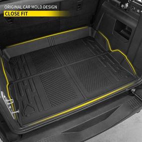 img 2 attached to 🔒 Maxzina Fit 2021 2022 Ford Bronco Cargo Liners: All-Weather TPE Rear Trunk Tray Cargo Mats - Ultimate Protection For Your 2022 Ford Bronco Accessories 4 Doors (Not Fit Bronco Sport)