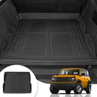 🔒 maxzina fit 2021 2022 ford bronco cargo liners: all-weather tpe rear trunk tray cargo mats - ultimate protection for your 2022 ford bronco accessories 4 doors (not fit bronco sport) logo