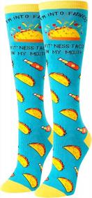 img 3 attached to Novelty Gifts For Food And Animal Lovers- Funny America Flag Sloth Socks With Tacos- Perfect For Dentists And Doctors