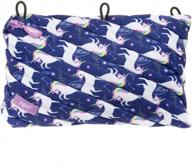 unicorn binder pencil pouch for girls: holds 60 pens, single-zipper design by zipit logo