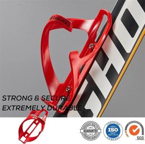 img 3 attached to Corki Cycles Bike Water Bottle Holder, Lightweight Bicycle Water Bottle Cage For Road Bikes & Mountain Bikes - Red - 2PACK