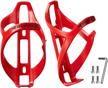 corki cycles bike water bottle holder, lightweight bicycle water bottle cage for road bikes & mountain bikes - red - 2pack logo