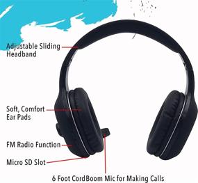 img 2 attached to 🎧 Maxell Bluetooth 5.0 Over Ear Headset with Boom Mic for Home Office, Online Classes, Teams, Zoom Meetings - Black