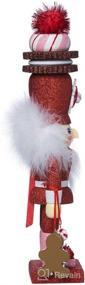 img 1 attached to 🎅 Kurt Adler 12-Inch Hollywood Red Gingerbread Nutcracker: Festive Cookie Hat Design