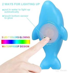 img 1 attached to 🦄 Light-Up Floating Pool Fun Unicorn Dolphin Toys - 8 Pack Bath Toys for Baby & Toddler, 7 Color Flashing Bathtub Water Toys - Boys & Girls Animal Toy Set