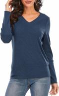 gardenwed women's corduroy v neck sweatshirt blouse: casual long sleeve top for a stylish look logo