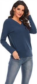 img 3 attached to Gardenwed Women'S Corduroy V Neck Sweatshirt Blouse: Casual Long Sleeve Top For A Stylish Look