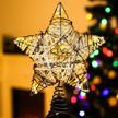 add sparkle to your tree with lewondr's glittering rattan christmas star tree topper! logo