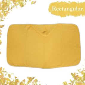 img 3 attached to 👶 Premium Mum Sweet Mum Baby Beach Towels: Organic Cotton Muslin, Hooded, 40x32”- Mustard Yellow - Best for Newborns to Toddlers