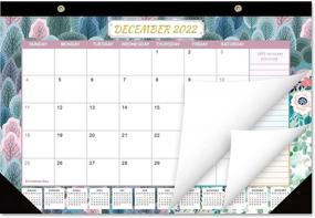 img 4 attached to Academic Desk Calendar 2022-2023: 18 Months From July To December, Large 17 X 11.5 Inches Table Calendar With Corner Protectors For Home, School, And Office Use.