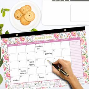 img 1 attached to Academic Desk Calendar 2022-2023: 18 Months From July To December, Large 17 X 11.5 Inches Table Calendar With Corner Protectors For Home, School, And Office Use.