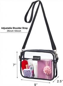 img 2 attached to Stylish And Functional Clear Crossbody Bag - Perfect For Work, Concerts, And Sports Events - Stadium Approved