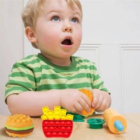 img 2 attached to 🍟 Kabvry Pop Ball Fidget Toy Push Bubble Sensory Game - Stress Relief 3D Squeeze Balls for Kids and Adults - Hamburger & Fries Shapes (2 PCS)