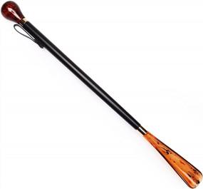 img 3 attached to Ease Into Your Shoes With FootFitter'S 23" Knob Handle Shoe Horn - Tortoiseshell Topper For Comfort And Strain Prevention - Made In Italy