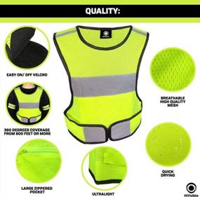 img 3 attached to Stay Safe With HiVisible Reflective Vest - Perfect Night Running Gear For Men And Women