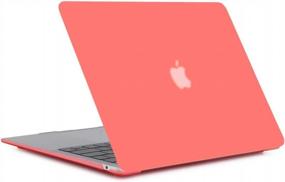 img 1 attached to Se7Enline Hard Shell MacBook Case With Keyboard Cover And Screen Protector - A1534/A1931 Model (2015-2019) - Living Coral