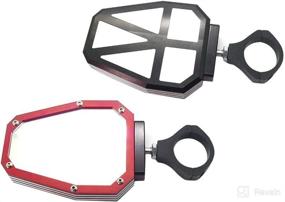 img 2 attached to 🔍 Enhance Visibility & Safety: Motobiker for Polaris RZR 1000 XP & Yamaha Rhino 1.75" UTV SXS Roll Cage Side Mirrors - Rearview Convex for Can-Am Commander 1000 (Red)