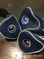 img 1 attached to Set Of 3 LONGCHAO Vintage PU Golf Club Headcovers For Driver And Fairway Woods review by Marley Woods