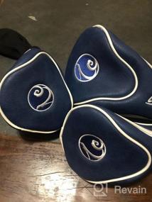 img 8 attached to Set Of 3 LONGCHAO Vintage PU Golf Club Headcovers For Driver And Fairway Woods