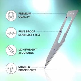 img 3 attached to High Carbon Steel Surgical Blades 11-20 Pack +1 Handle With MedHelp Scalpel And Stainless Steel Dermablade Surgical Scalpel Handle