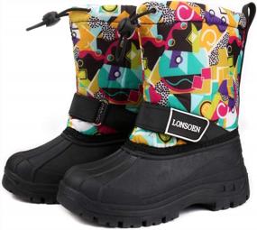 img 3 attached to Keep Little Feet Warm & Cozy With LONSOEN Winter Snow Boots For Boys & Girls!