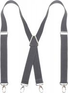upgrade your style with alizeal mens 1 inch suspenders featuring 4 swivel hooks and elastic band logo