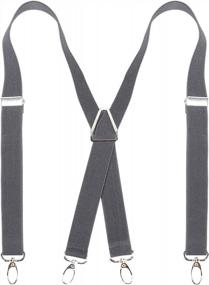 img 4 attached to Upgrade Your Style With Alizeal Mens 1 Inch Suspenders Featuring 4 Swivel Hooks And Elastic Band