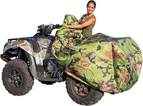 img 4 attached to 🏞️ XYZCTEM Waterproof ATV Cover: Ultimate Protection for Your 4 Wheeler Against Snow, Rain, Sun, and More - Large Size Universal Fit up to 82 Inches (Camo)