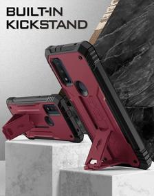 img 1 attached to Ultimate Protection With Poetic Revolution Case For Motorola Moto G Pure 6.5 Inch (2021 Release): Rugged, Dual-Layered, And Kickstand-Equipped In Bold Red