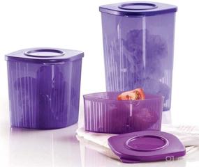 img 1 attached to 🍃 Tupperware Fresh N Cool Refrigerator Storage Containers: Set of 3 - Keep Your Food Fresh!