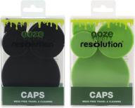 ooze resolution glass cleaner caps: silicone stretch bundle for effective cleaning, storage, & odor proofing logo