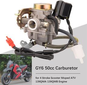 img 3 attached to 🔧 High Performance 50CC Carburetor for GY6 4 Stroke 139QMB Engine, PD18J Carburetor for 49cc 50cc Scooter Moped, 50cc Moped Carburetor with Intake Manifold Air Filter – LOYPP