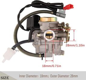 img 2 attached to 🔧 High Performance 50CC Carburetor for GY6 4 Stroke 139QMB Engine, PD18J Carburetor for 49cc 50cc Scooter Moped, 50cc Moped Carburetor with Intake Manifold Air Filter – LOYPP