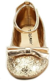 img 3 attached to Doll Maker Metallic Glitter Strap Girls' Shoes : Flats