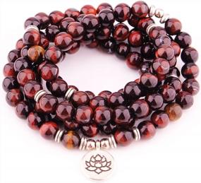 img 4 attached to Find Inner Peace With GVUSMIL'S 108 Mala Beads Bracelet: A Yoga-Inspired Natural Gemstone Jewelry For Both Women And Men
