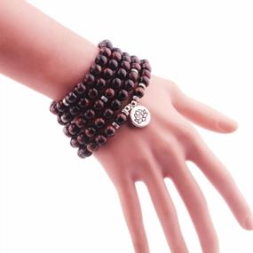 img 1 attached to Find Inner Peace With GVUSMIL'S 108 Mala Beads Bracelet: A Yoga-Inspired Natural Gemstone Jewelry For Both Women And Men