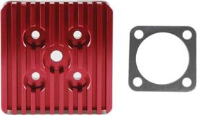 img 3 attached to 🏎️ HGC CNC Red Cylinder Head, Ideal for Racing, Fits 66cc/80cc Motorized Bike Bicycle Engines