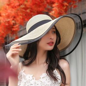 img 3 attached to Защищайтесь стильно с нашими летними пляжными шляпами от солнца с широкими полями для женщин - сертифицировано UPF 50+ и удобно для путешествий!