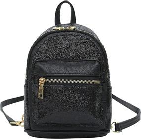 img 4 attached to 🎒 Sequin Backpack for Girls and Women – Leather Purse, Handbags, and Wallets at Fashion Backpacks