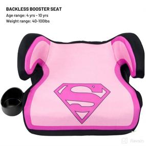 img 3 attached to 🦸 KidsEmbrace Backless Booster Car Seat: DC Comics Pink Supergirl - Safely Empower Your Little Hero