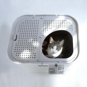 img 1 attached to Modkat XL Litter Box, Top Or Front-Entry Configurable, Includes Scoop And Liners - White