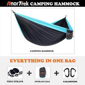 img 1 attached to AnorTrek Camping Hammock: Lightweight, Portable & Durable For Hiking, Backpacking Or Relaxation!