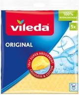 🧽 vileda 142290 sponge cloth aqua: super absorbent cleaning cloth for everyday use logo