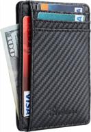 👜 travelambo men's minimalist leather blocking accessories: wallets, card cases & money organizers with a textured touch! logo