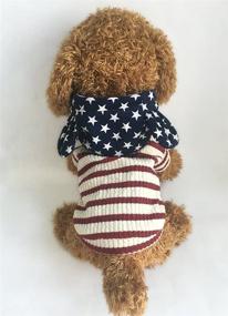 img 2 attached to 🐾 BONDOGLAND Pet Clothes: Stylish Dog Hoodies for Small Dogs & Cats | 4th of July Sweater Onesie & Tracksuit Pajamas