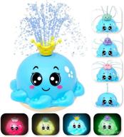 🐙 octopus blue: automatic water spray & light up bath toy for toddlers - fun ocean animal swimming pool and bathroom toy for boys and girls logo