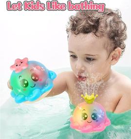 img 3 attached to 🐙 Octopus Blue: Automatic Water Spray & Light Up Bath Toy for Toddlers - Fun Ocean Animal Swimming Pool and Bathroom Toy for Boys and Girls