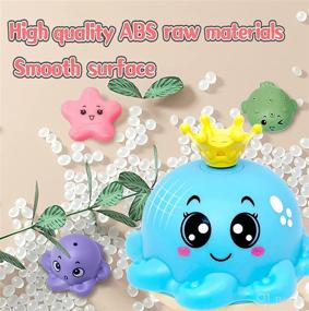 img 1 attached to 🐙 Octopus Blue: Automatic Water Spray & Light Up Bath Toy for Toddlers - Fun Ocean Animal Swimming Pool and Bathroom Toy for Boys and Girls