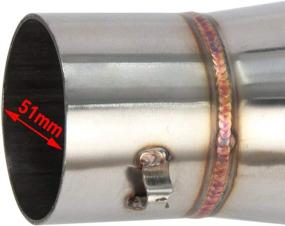 img 2 attached to 🏍️ JFG RACING Motorcycle Slip on Exhaust, Universal 1.5-2 Inch Inlet With Adjustable DB Killer for Dirt Bike, Street Bike, Scooter, ATV Racing